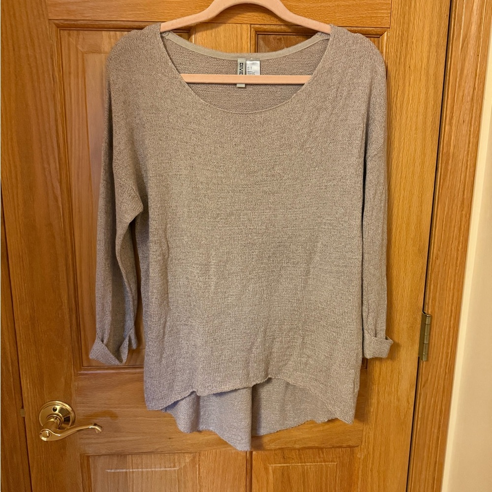 H&M gray scoop neck sweater tunic. Size small. Never worn